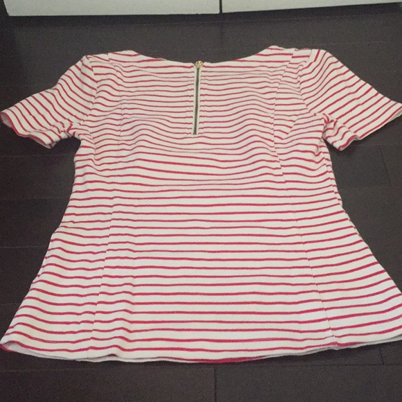 Banana Republic Thick Red Striped Tee with Shape - Picture 3 of 6